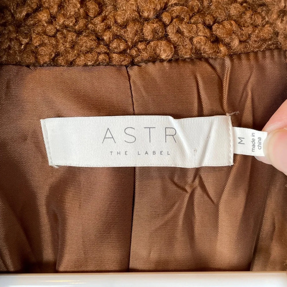 ASTR The Label Freddie Faux Fur Teddy Long Coat Size Medium In Chestnut Sherpa - Picture 6 of 12